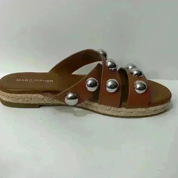 Marc Fisher Prisca Ball Stud Espadrille Slide Sandals - NWOT - Picture 3 of 12